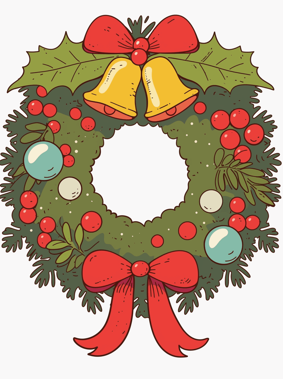 Christmas Wreath Gleam original repeating artwork