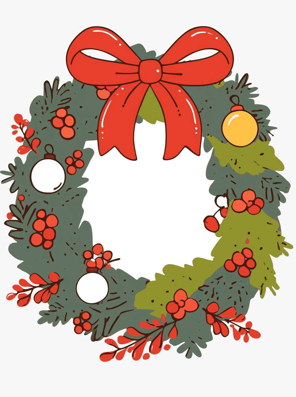 Christmas Wreath Beats original repeating artwork