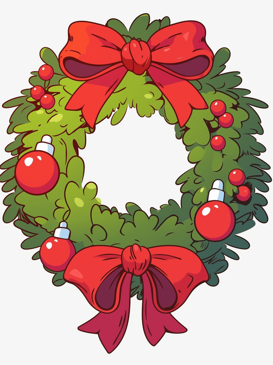 Christmas Wreath North original repeating artwork