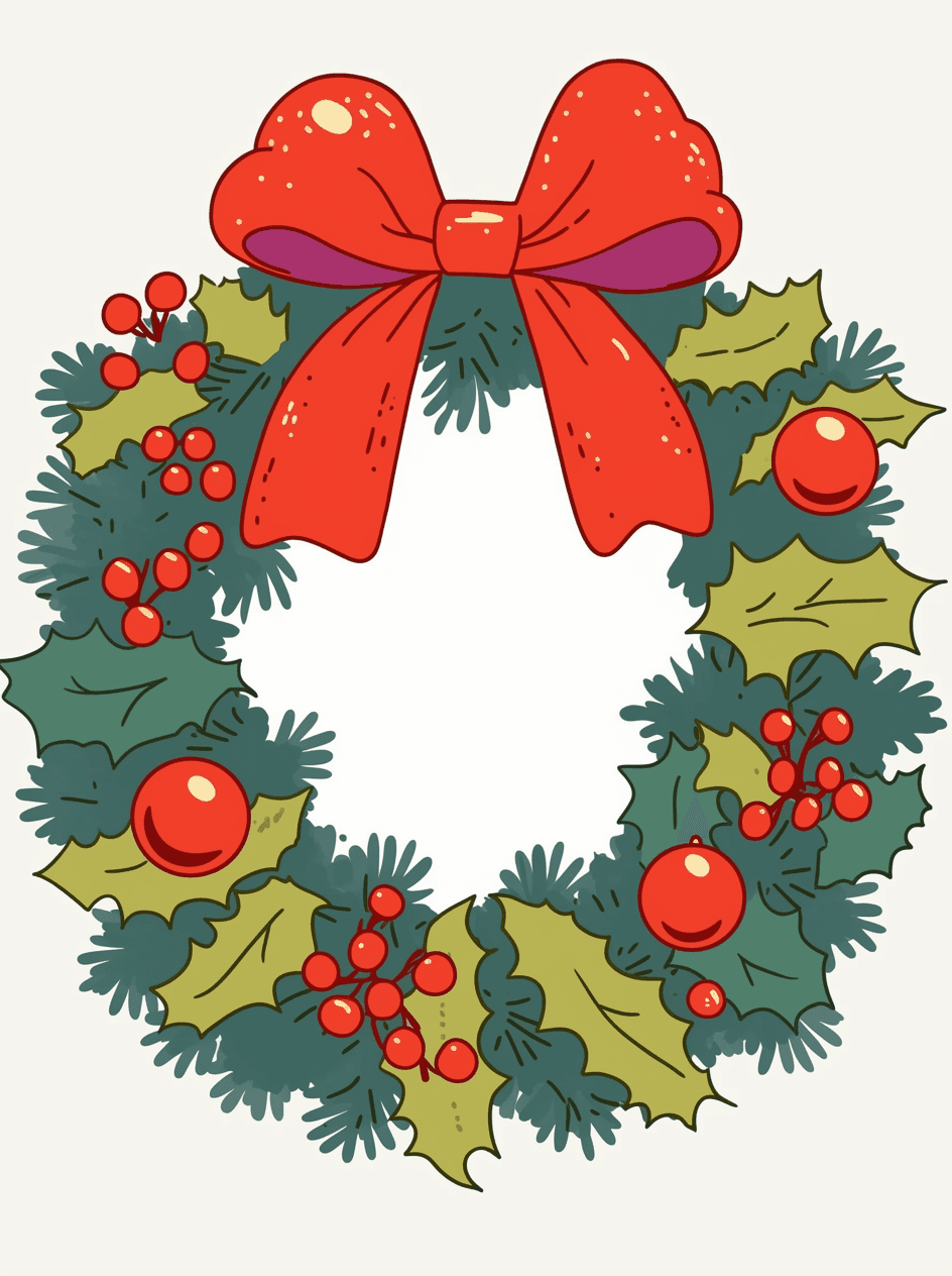 Christmas Wreath 225 original repeating artwork