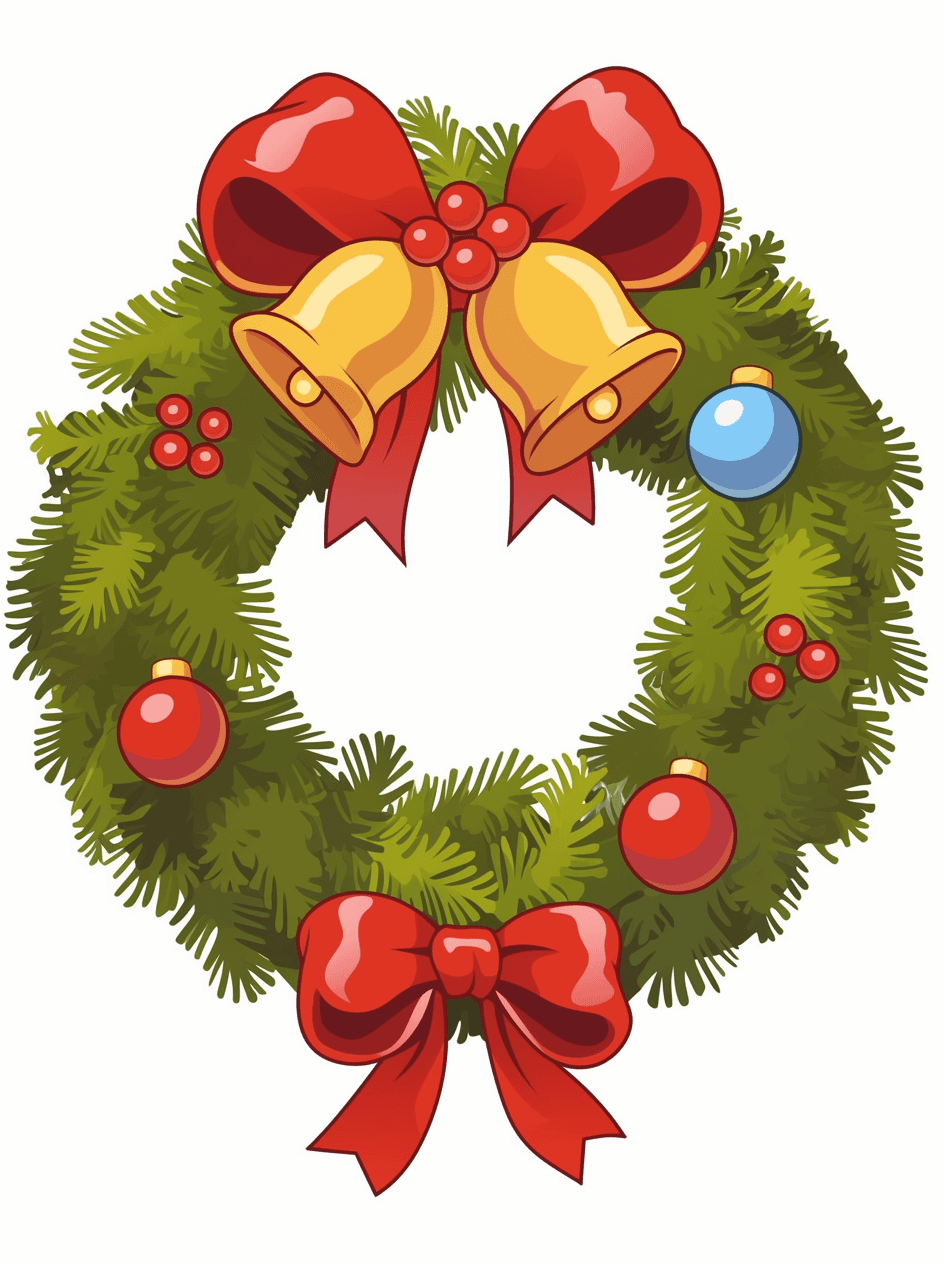 Christmas Wreath Sunrise original repeating artwork