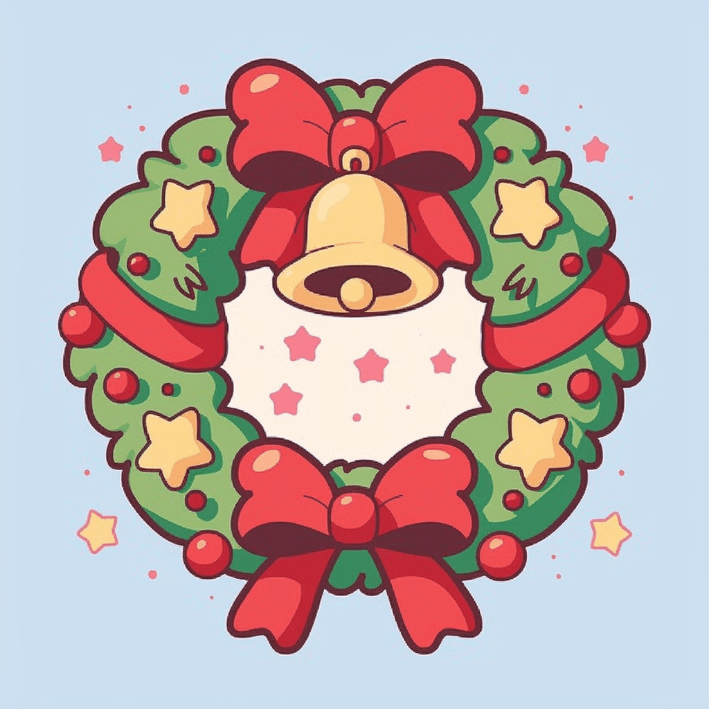 Christmas Wreath Starlight original repeating artwork