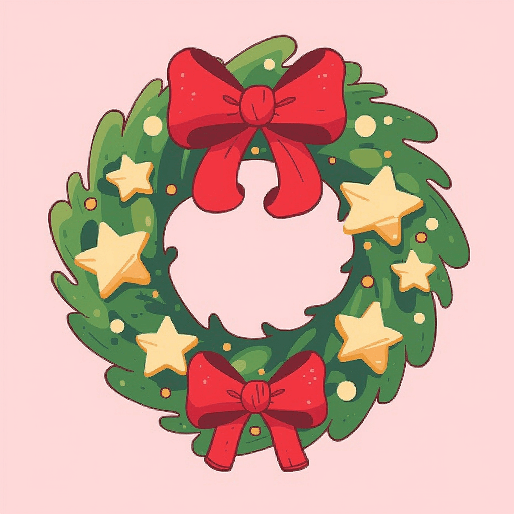 Christmas Wreath 246 original repeating artwork