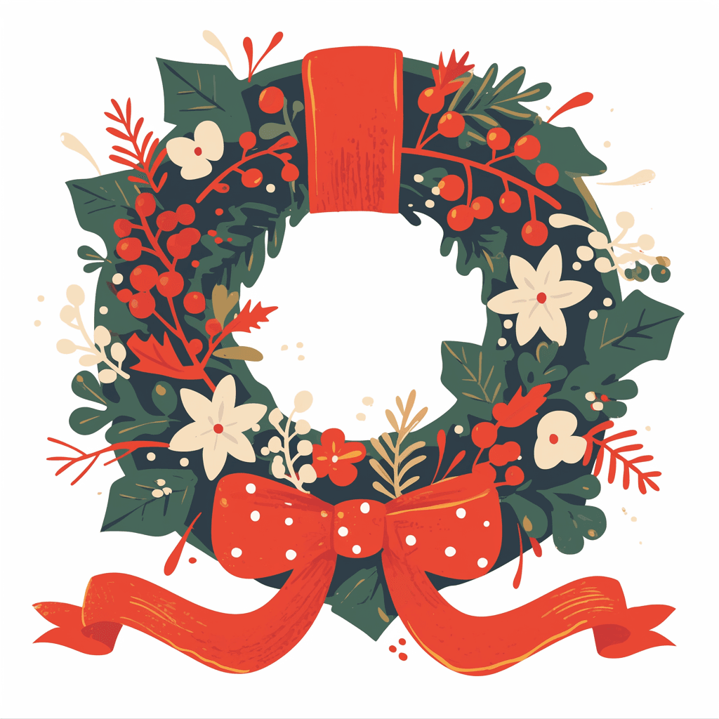Christmas Wreath Spark original repeating artwork