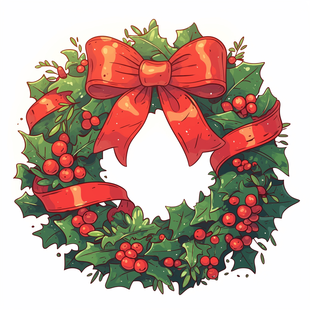 Christmas Wreath Originals original repeating artwork