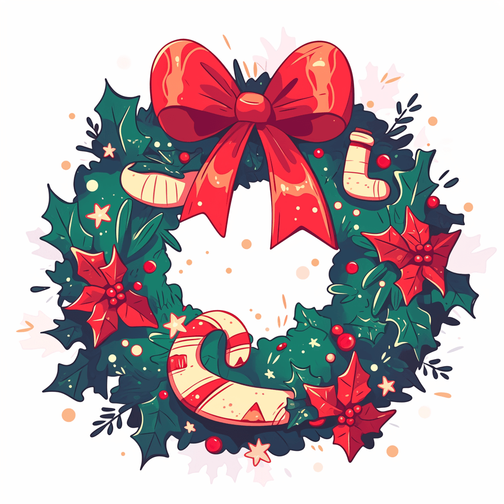 Christmas Wreath 080 original repeating artwork