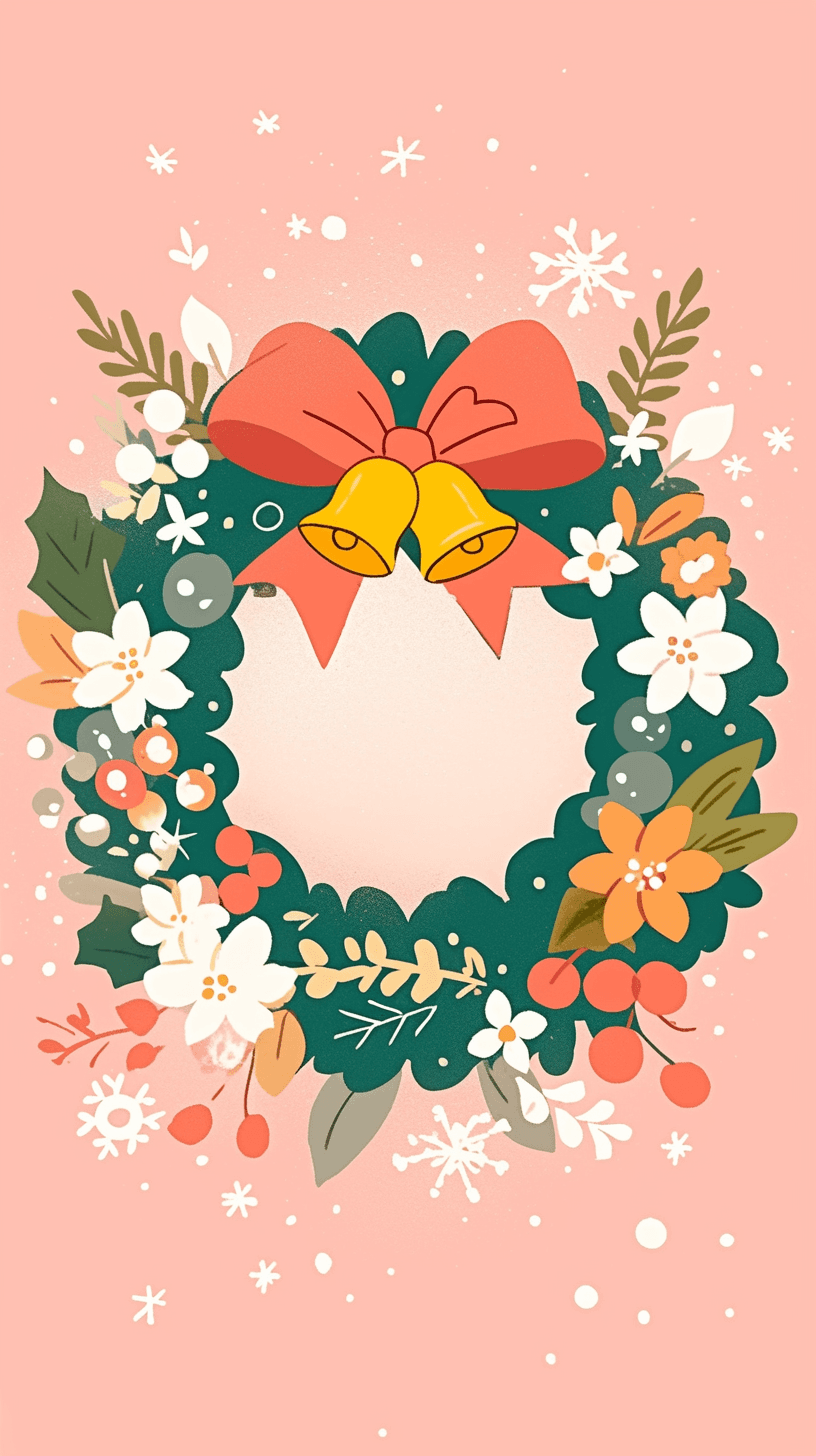 Christmas Wreath Shine original repeating artwork