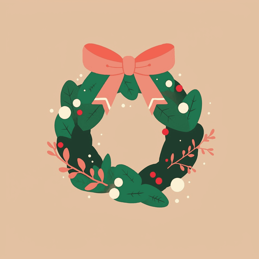 Christmas Wreath Tribe original repeating artwork