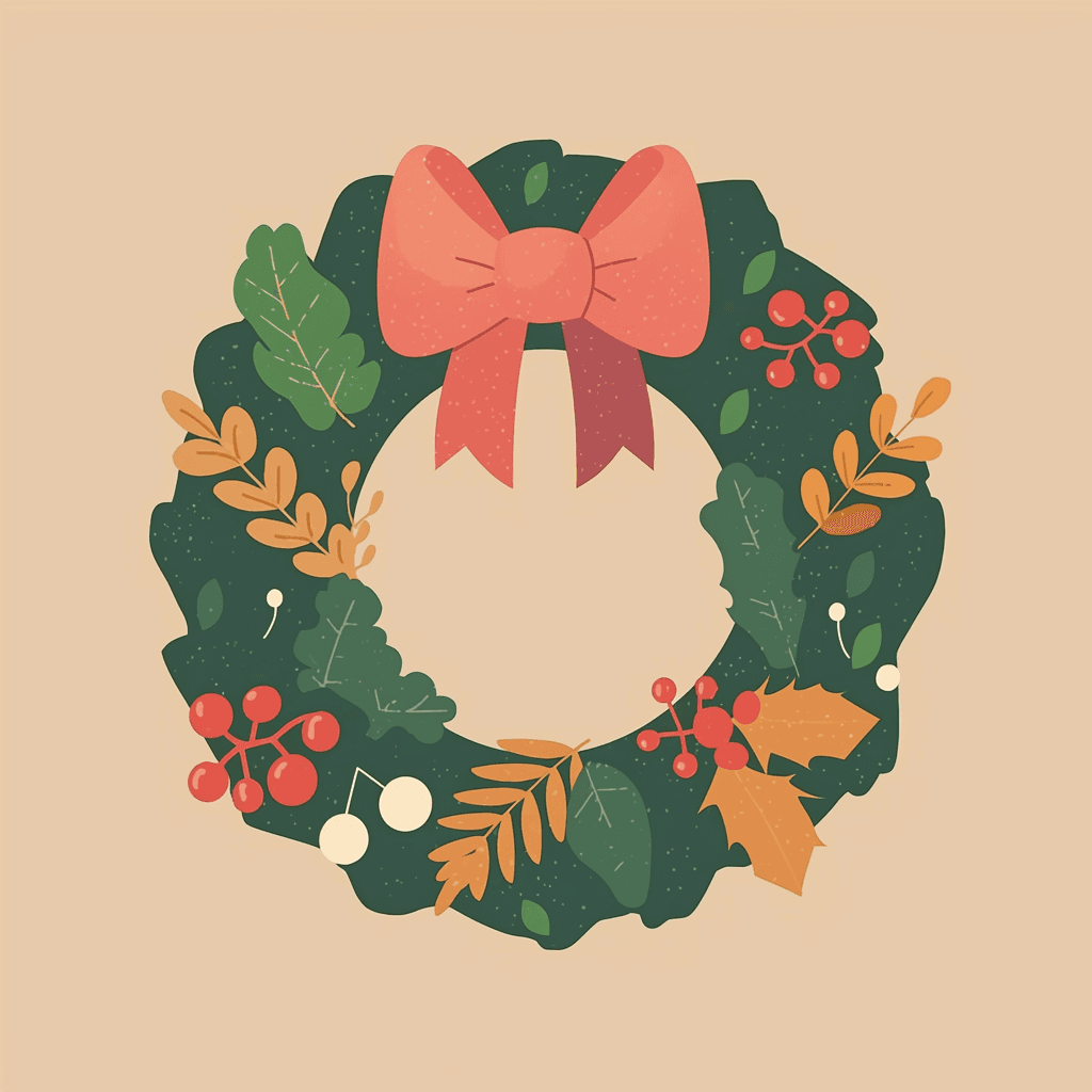 Christmas Wreath Rhythm original repeating artwork