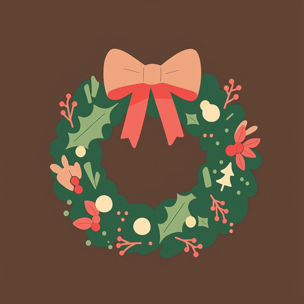 Christmas Wreath 031 original repeating artwork