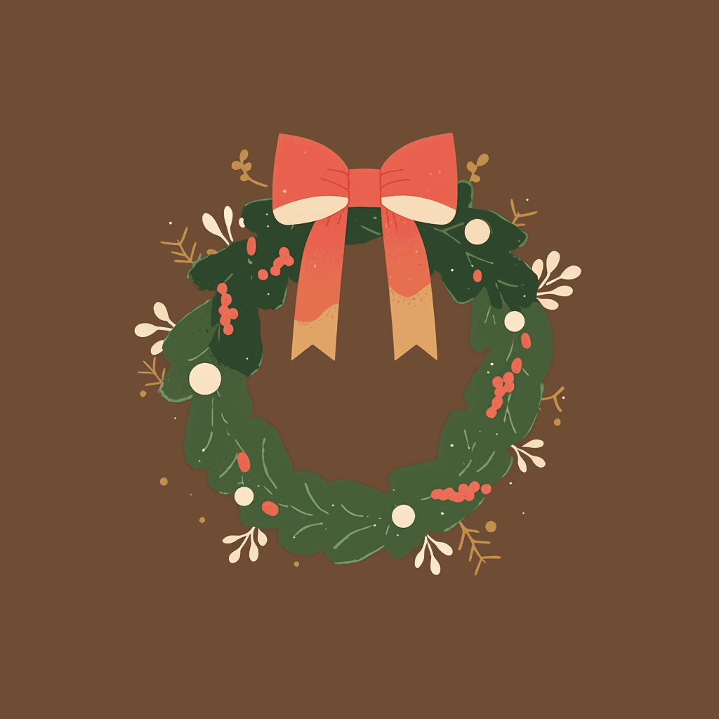 Christmas Wreath Press original repeating artwork