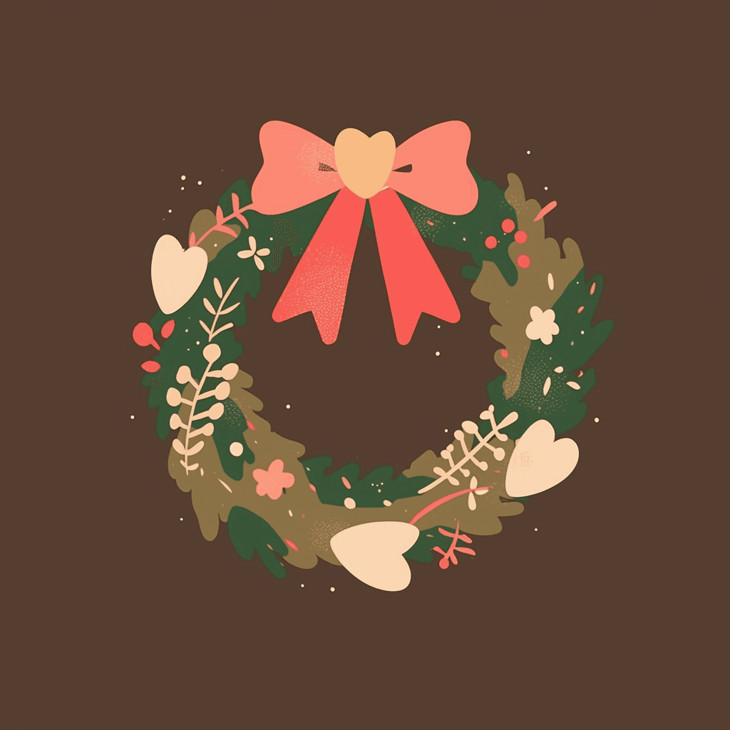 Christmas Wreath 055 original repeating artwork