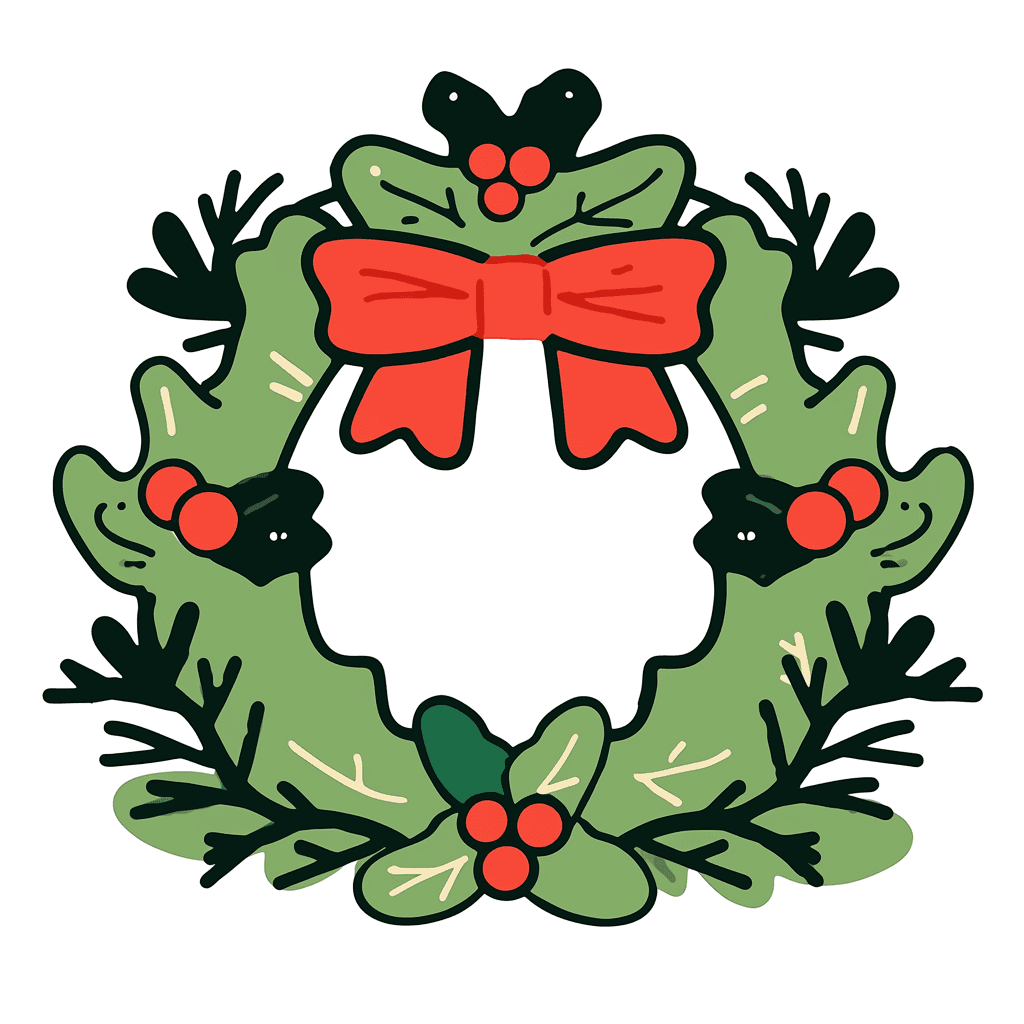Christmas Wreath Chase original repeating artwork