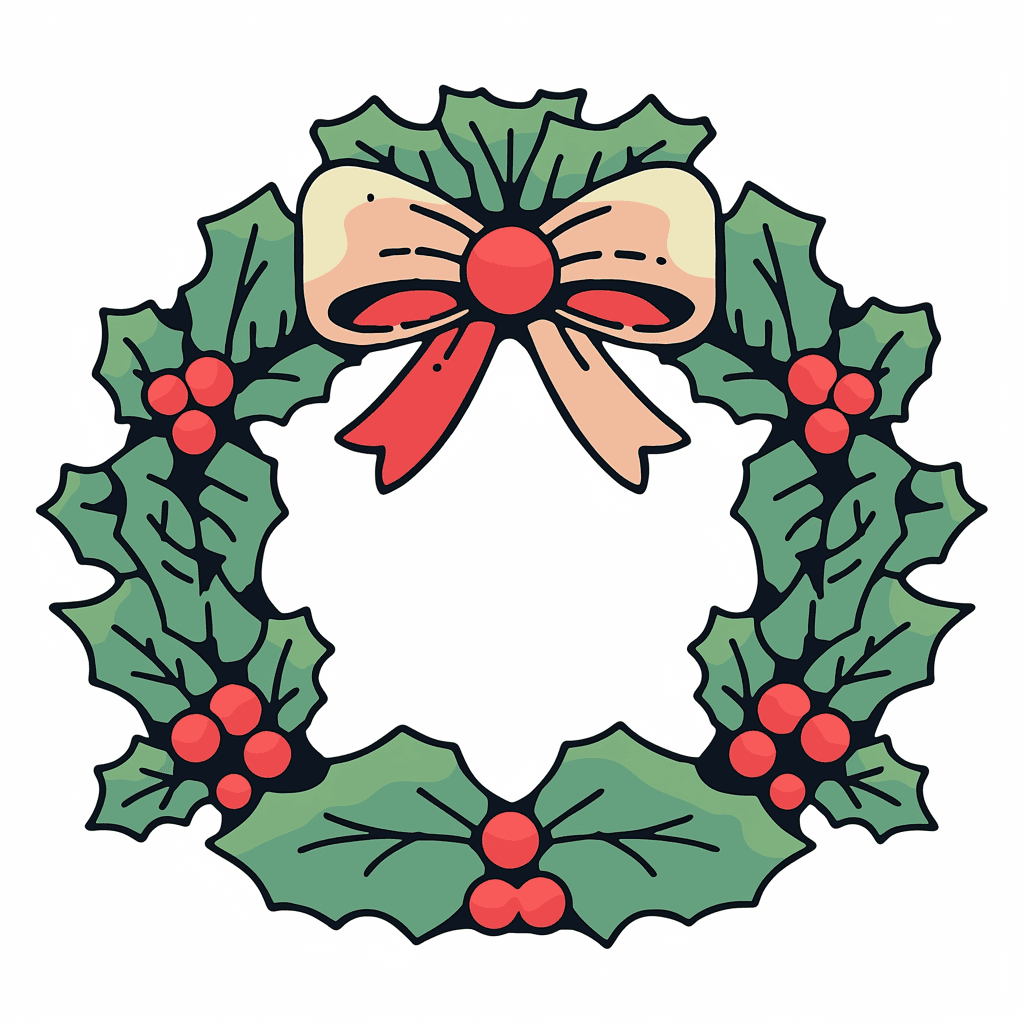 Christmas Wreath Flare original repeating artwork