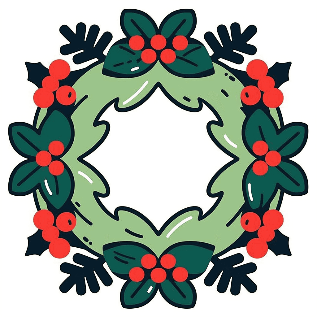 Christmas Wreath 076 original repeating artwork
