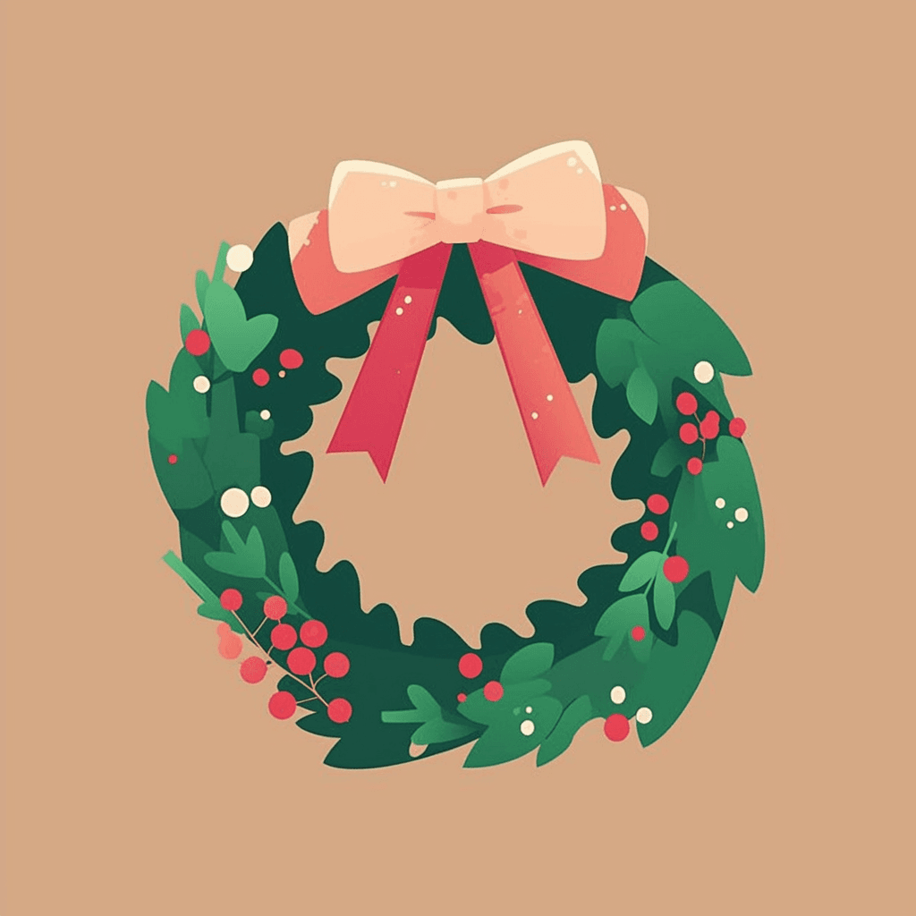 Christmas Wreath 221 original repeating artwork