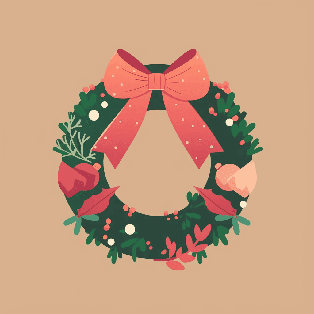 Christmas Wreath Studio original repeating artwork