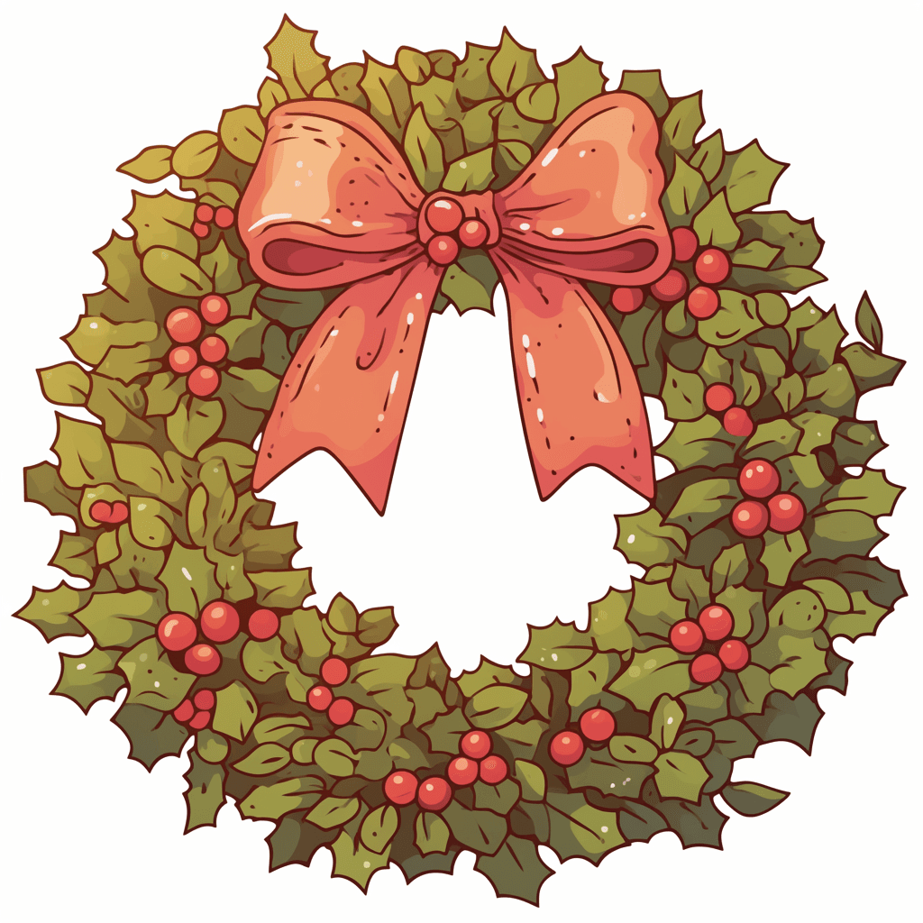 Christmas Wreath Rush original repeating artwork