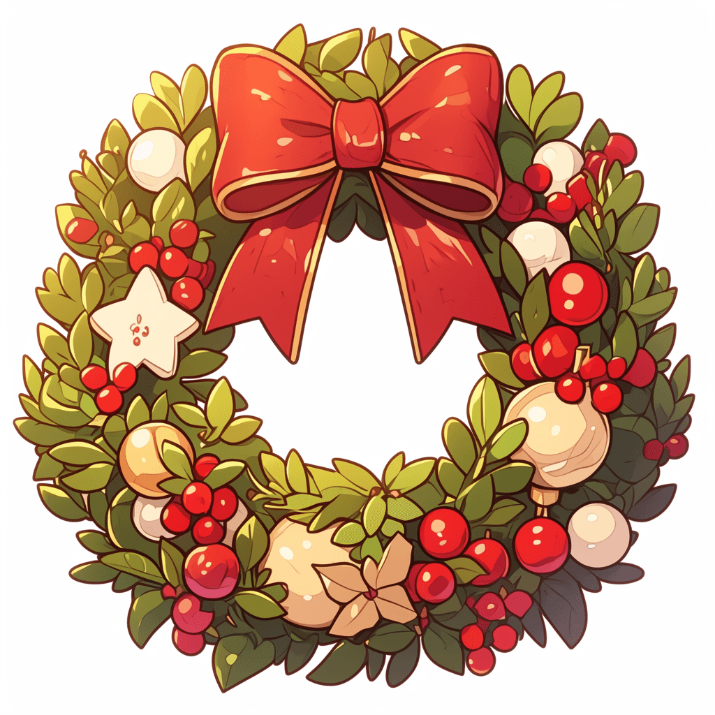 Christmas Wreath Flow original repeating artwork