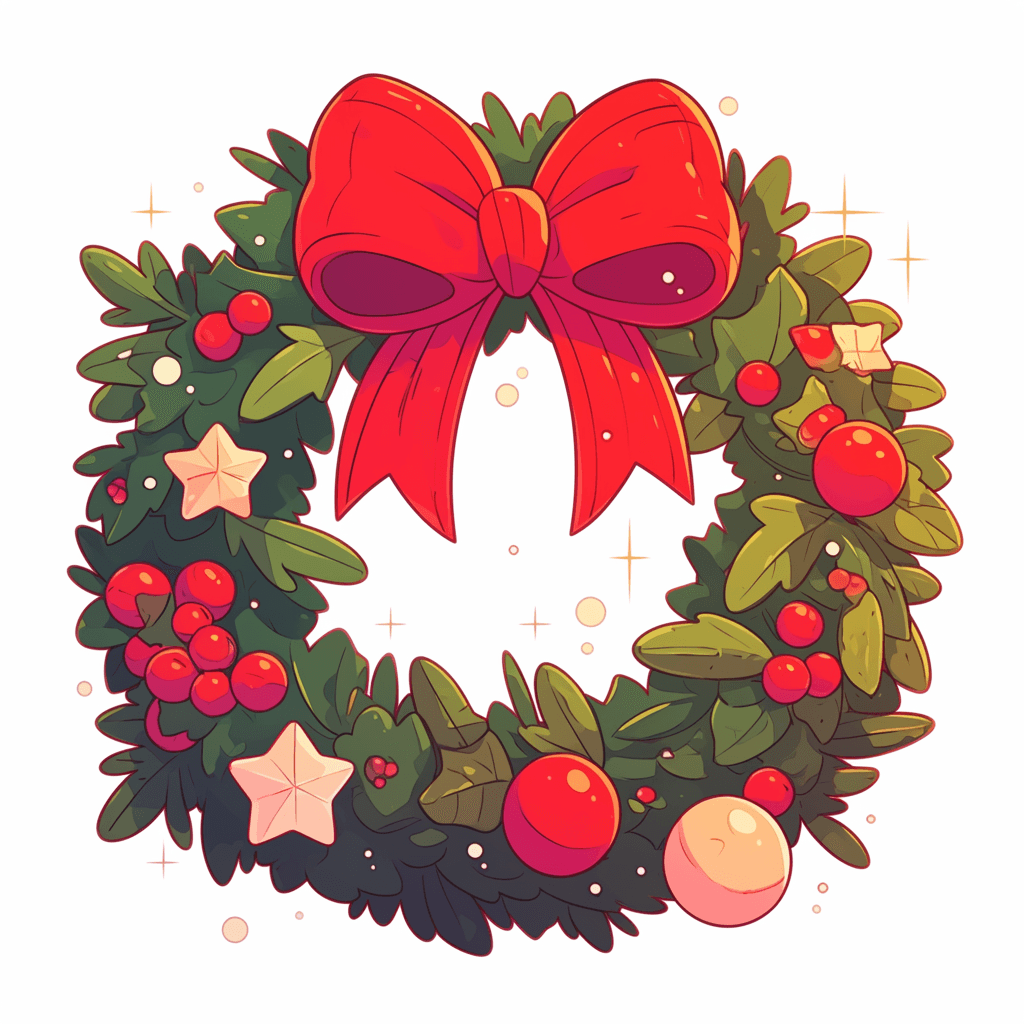 Christmas Wreath 142 original repeating artwork