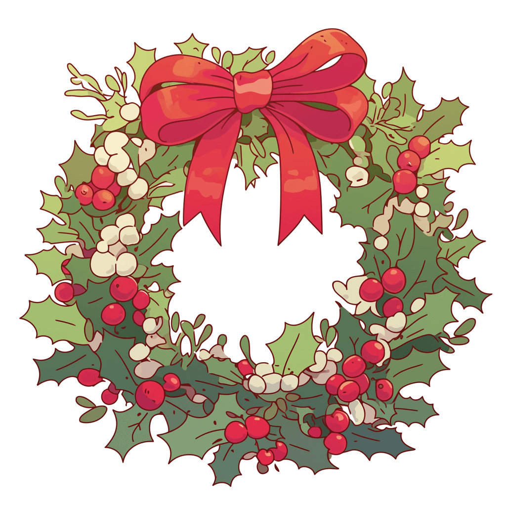 Christmas Wreath Crew original repeating artwork