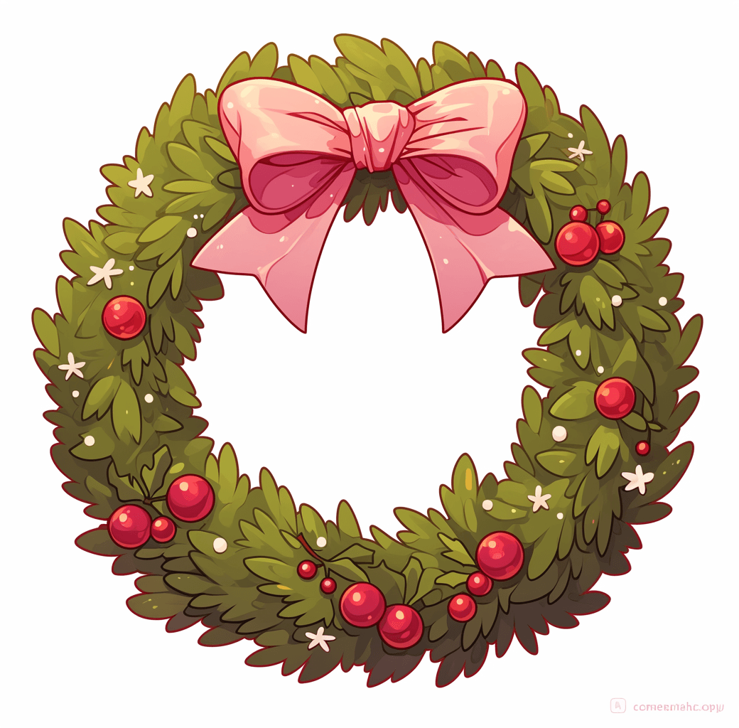 Christmas Wreath Pop original repeating artwork