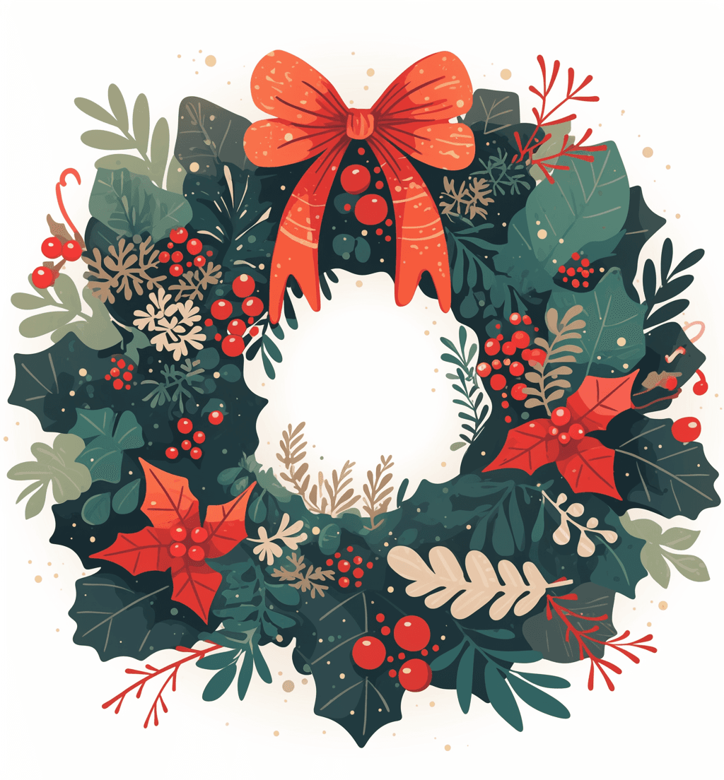Christmas Wreath 155 original repeating artwork