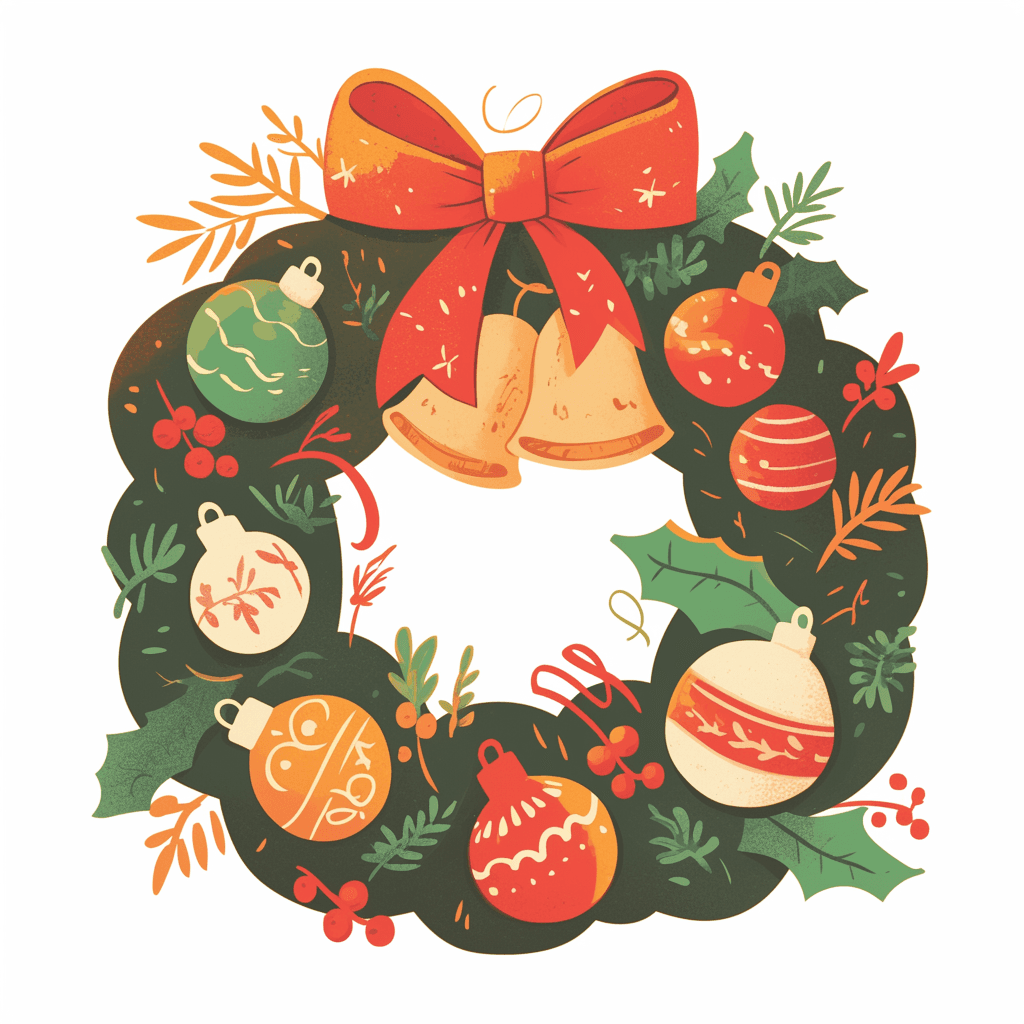 Christmas Wreath Subway original repeating artwork