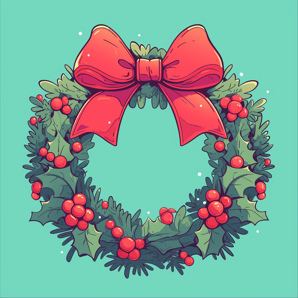 Christmas Wreath 011 original repeating artwork
