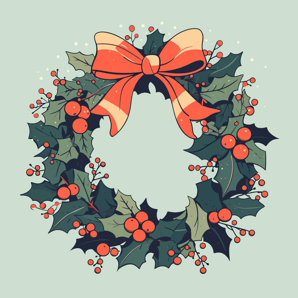 Christmas Wreath 083 original repeating artwork