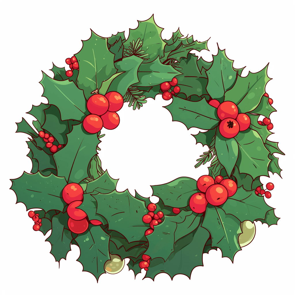 Christmas Wreath Ride original repeating artwork