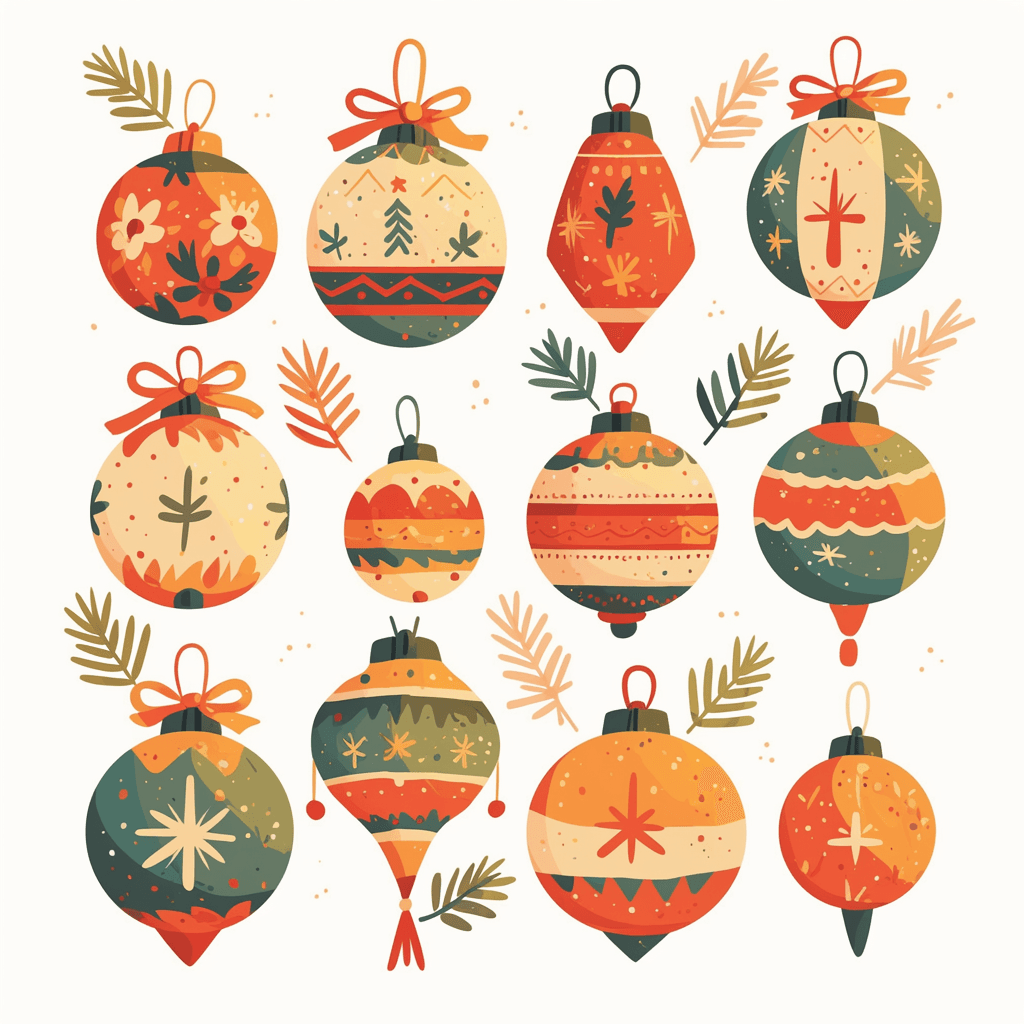 Christmas Ball Festival original repeating artwork