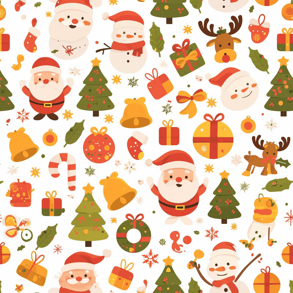 Christmas Ball Fair original repeating artwork