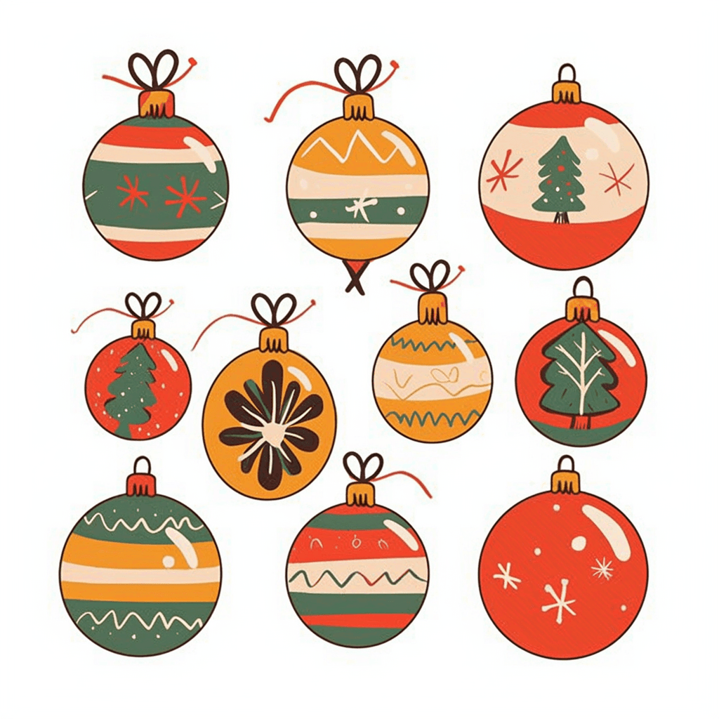 Christmas Ball Wander original repeating artwork