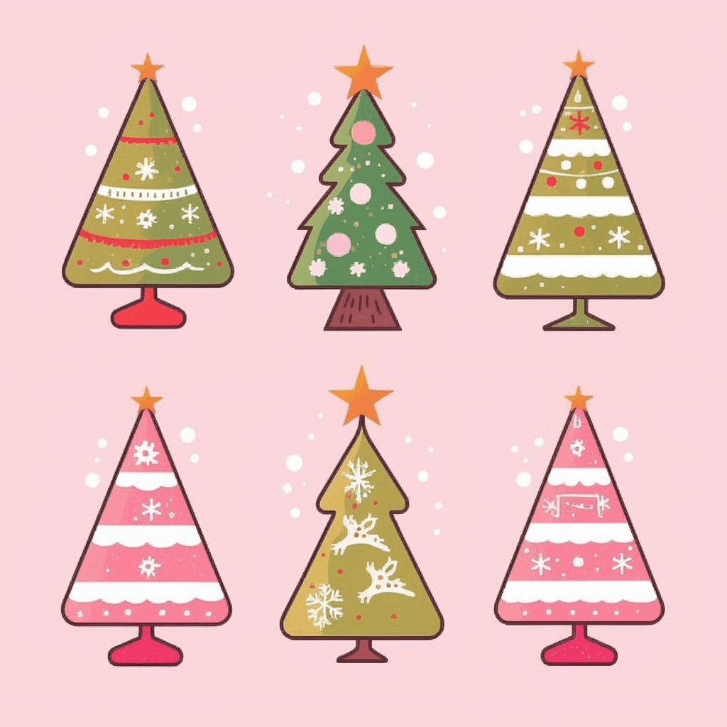 Christmas Tree 444 original repeating artwork