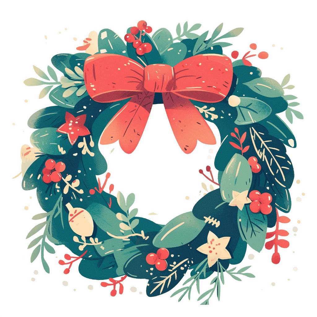 Christmas Wreath 182 original repeating artwork