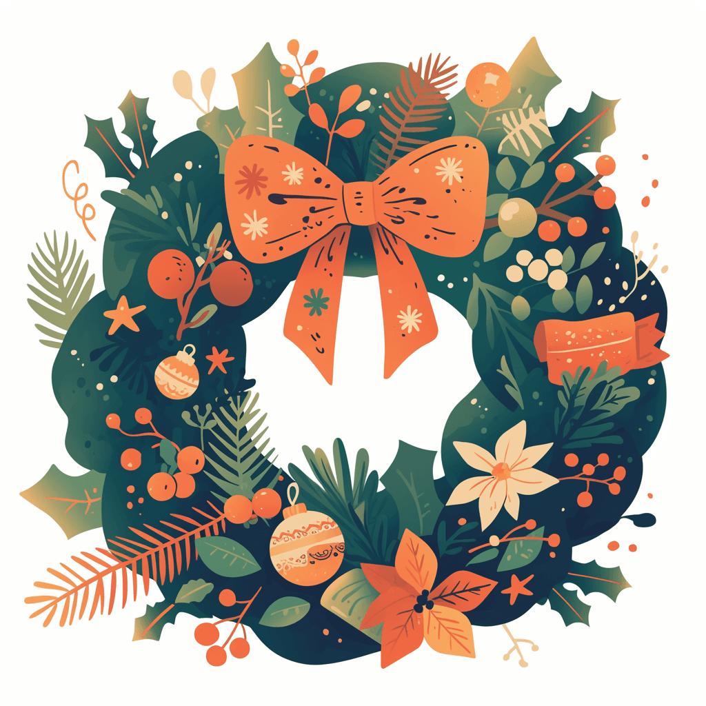 Christmas Wreath Session original repeating artwork