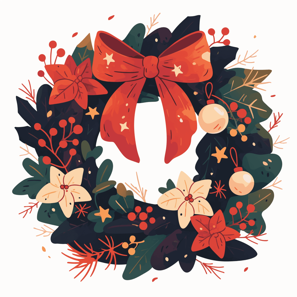 Christmas Wreath 177 original repeating artwork