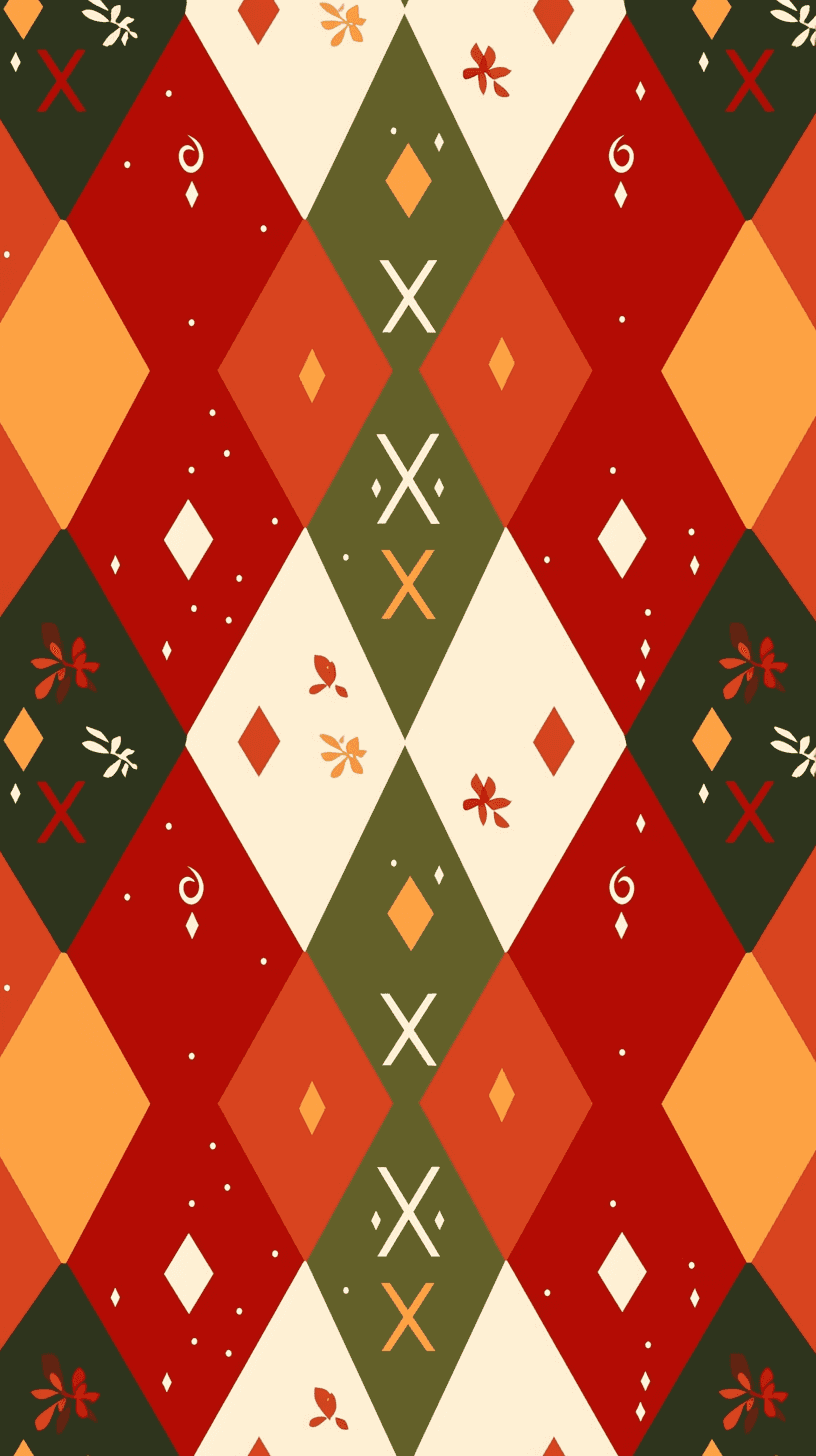 Christmas Check Pals original repeating artwork