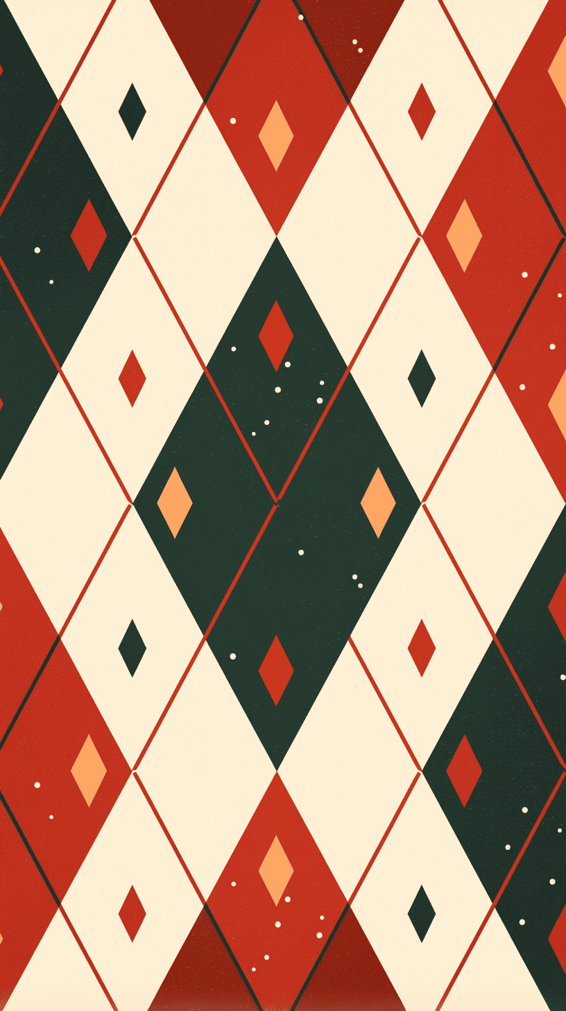 Christmas Check Parade original repeating artwork