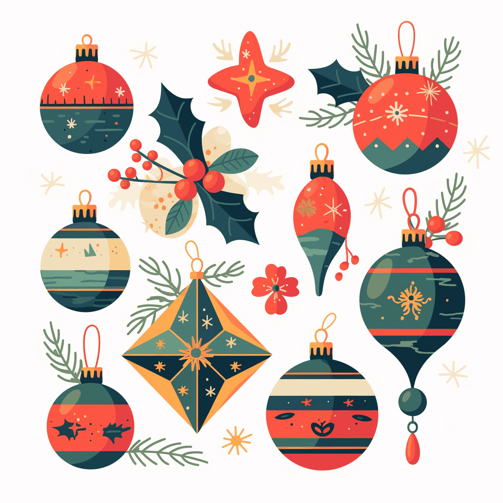 Christmas Gang original repeating artwork
