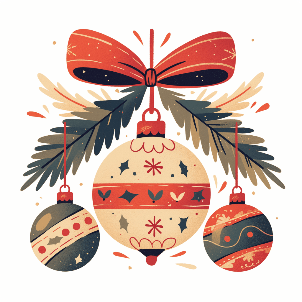 Christmas Downtown original repeating artwork