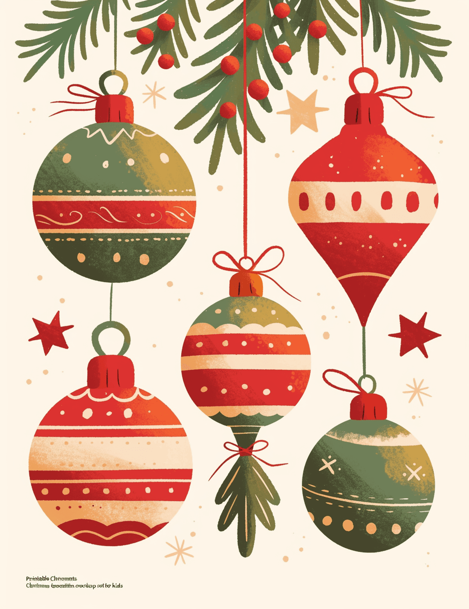 Christmas Seek original repeating artwork