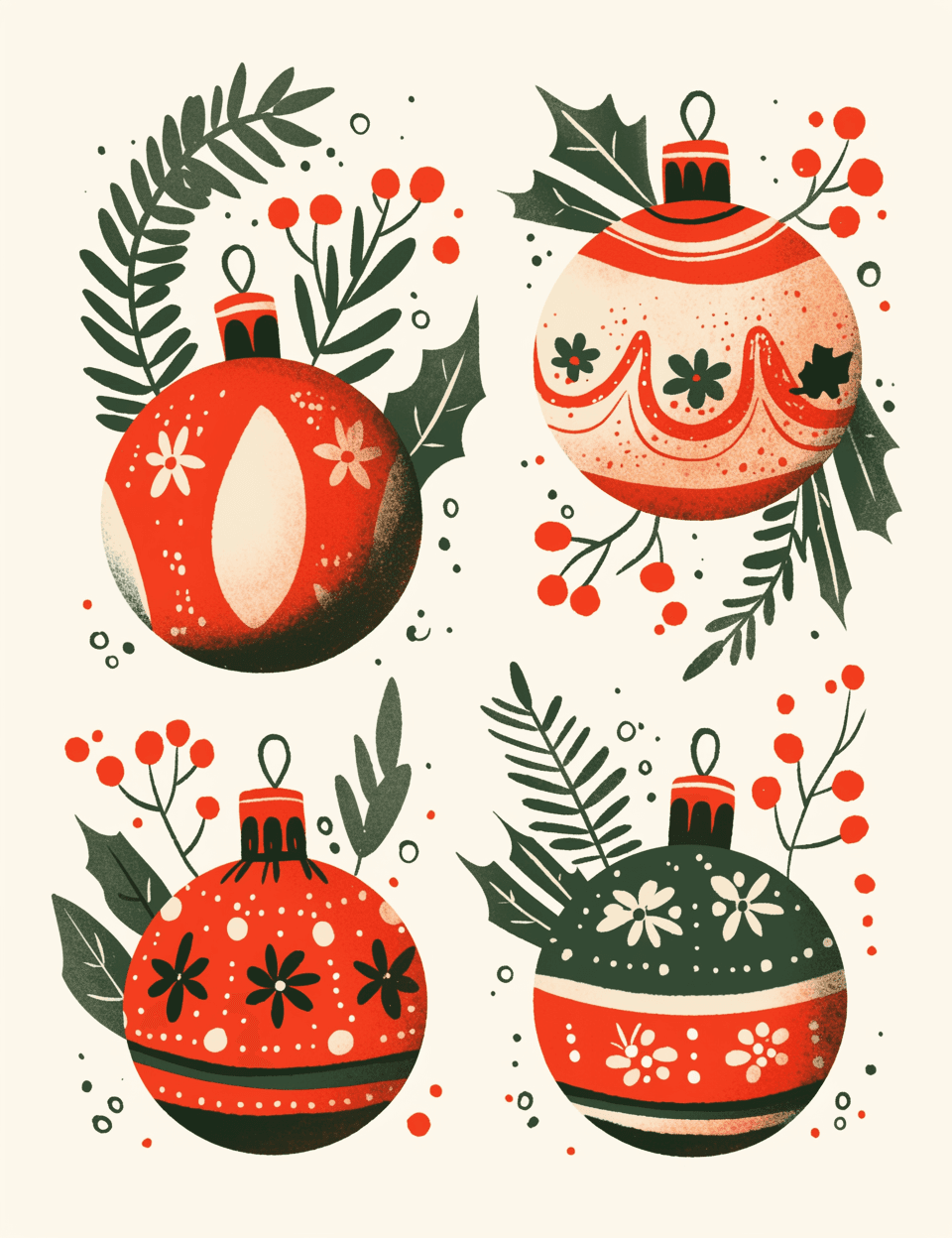 Christmas Sunlit original repeating artwork