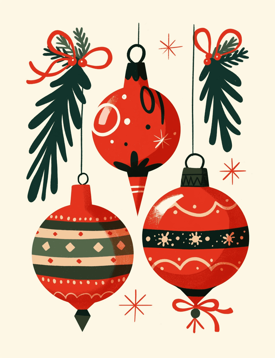 Christmas Dawn original repeating artwork