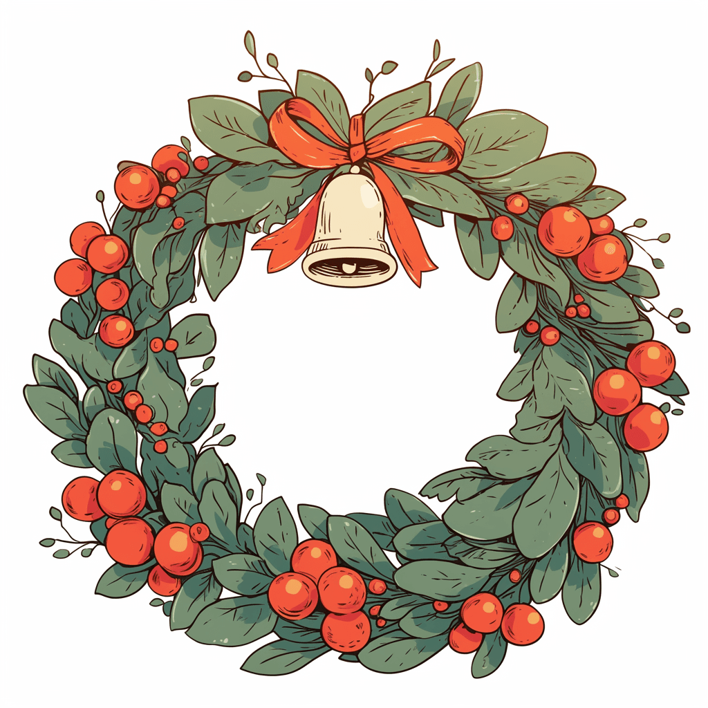 Christmas Wreath 197 original repeating artwork