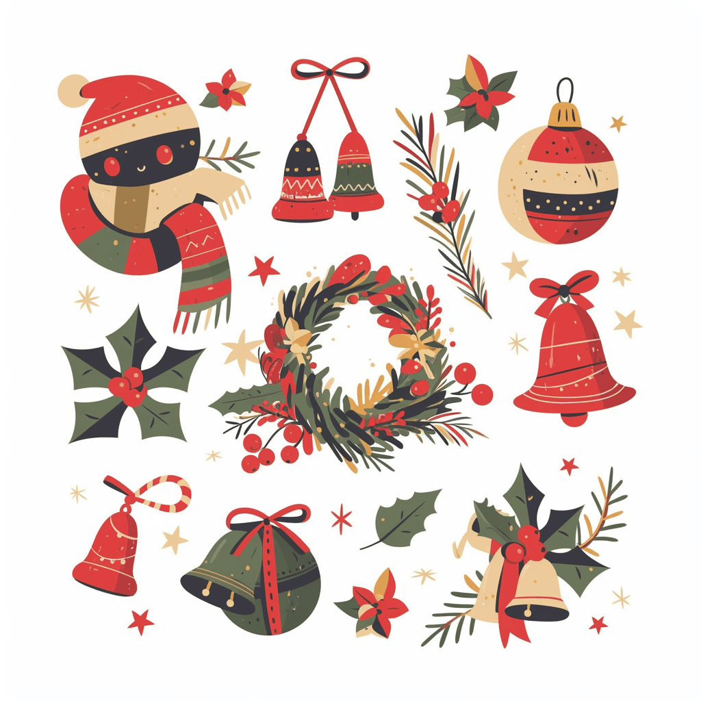 Christmas Rise original repeating artwork