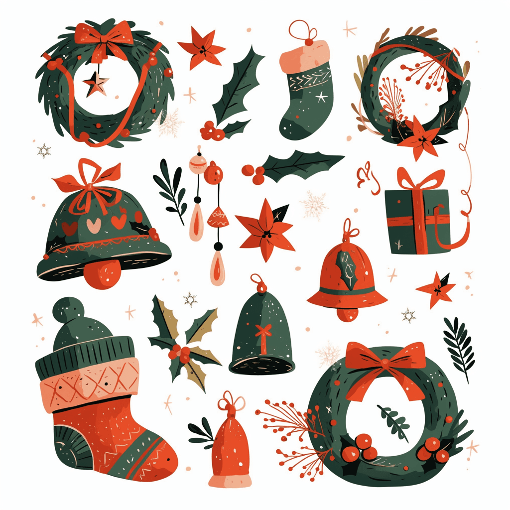 Christmas Spin original repeating artwork