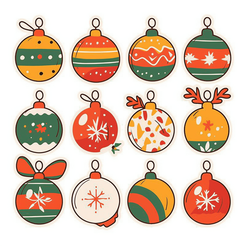 Christmas Ball Tribe original repeating artwork