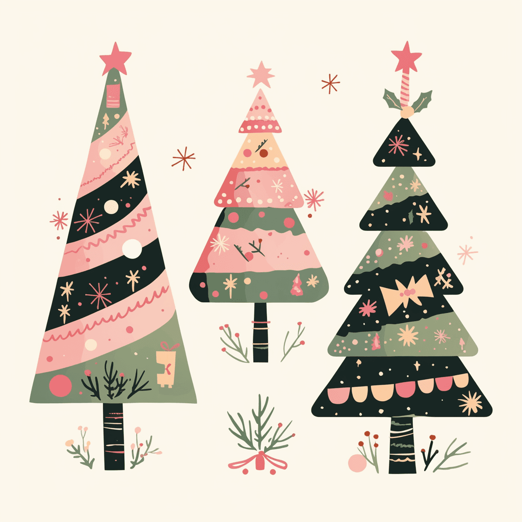 Christmas Tree 411 original repeating artwork